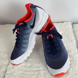 Nike Blue and Orange Athletic Sneakers with Streamlined Design